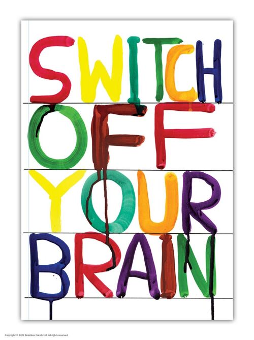 Notebook (A6) - Funny Gift - Switch Off Your Brain