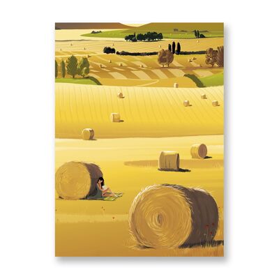 Champ de blé - Affiche d'art | Carte de voeux
