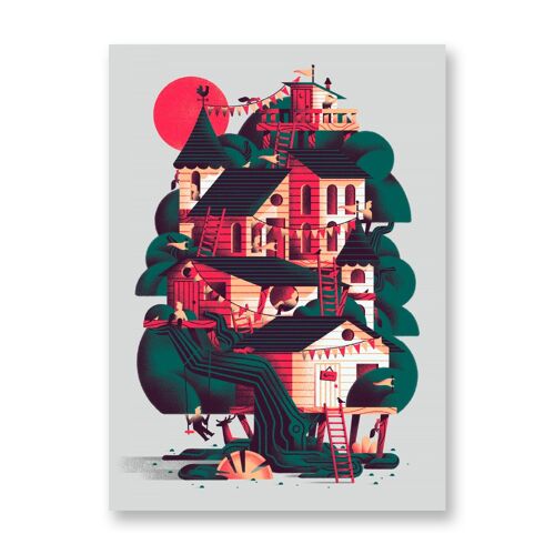 Treehouse - Art Poster | Greeting Card