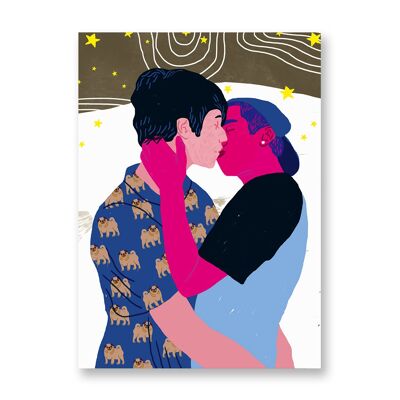 Baciami Forte #2 - Affiche d'art | Carte de voeux