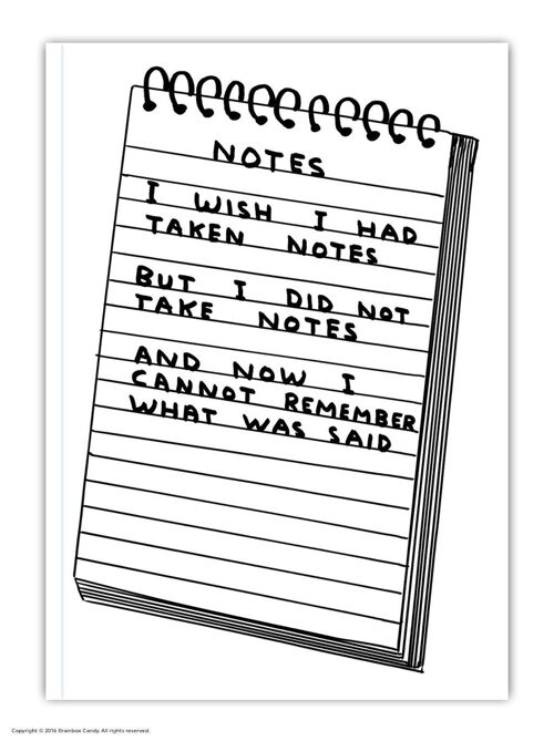 Notebook (A6) - Funny Gift - Wish I'd Taken Notes