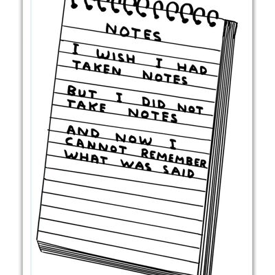 Notebook (A6) - Funny Gift - Wish I'd Taken Notes