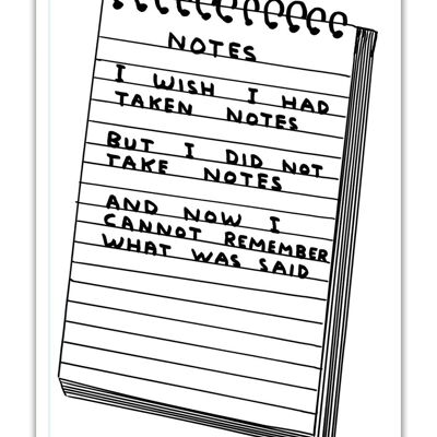 Notebook (A6) - Funny Gift - Wish I'd Taken Notes