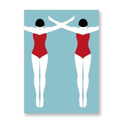 Swimming wings - Art Poster | Greeting Card