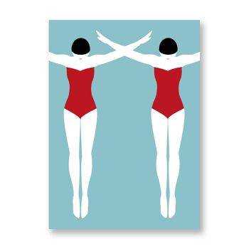 Ailes de natation - Affiche d'art | Carte de voeux 1