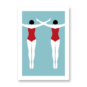 Ailes de natation - Affiche d'art | Carte de voeux 2