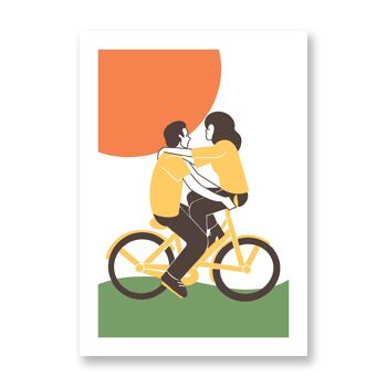 Balade à vélo - Affiche d'art | Carte de voeux 2