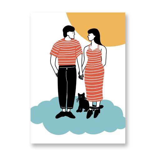 Flying away with you - Art Poster | Greeting Card