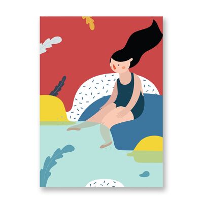 Mis niñas: Lago - Póster de arte | Tarjeta de felicitación