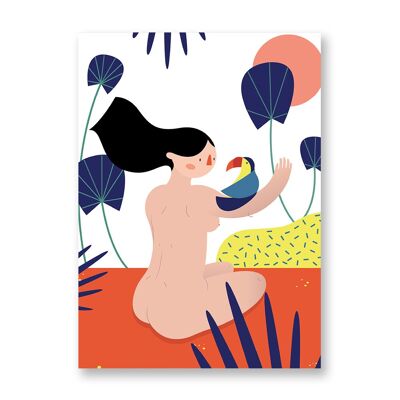 Meine Mädchen: Tukan - Kunstposter | Grußkarte