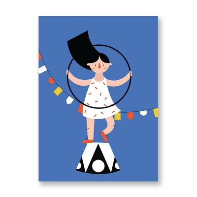My girls: Hoop - Art Poster | Greeting Card