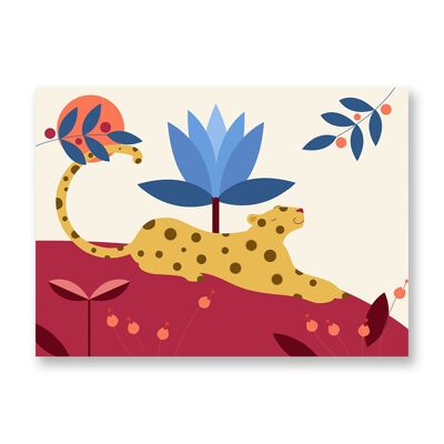 Dschungelkinder: Löwe - Kunstposter | Grußkarte