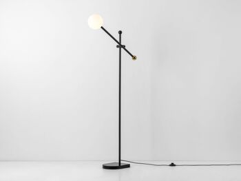 Lampadaire angulaire gris anthracite 1