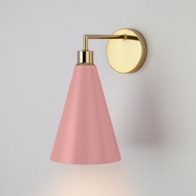 Cone Shade Wall Light in Pink