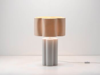 Lampe de table en céramique fleur 6