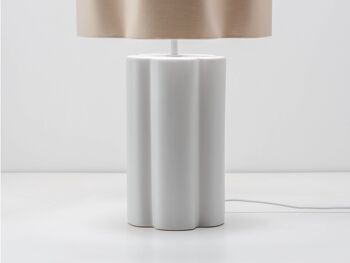 Lampe de table en céramique fleur 9