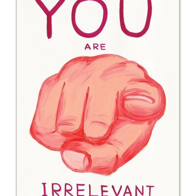 Postcard - Funny A6 Print - You Are Irrelevant