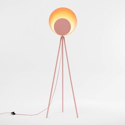 Lampada da terra con diffusore rosa