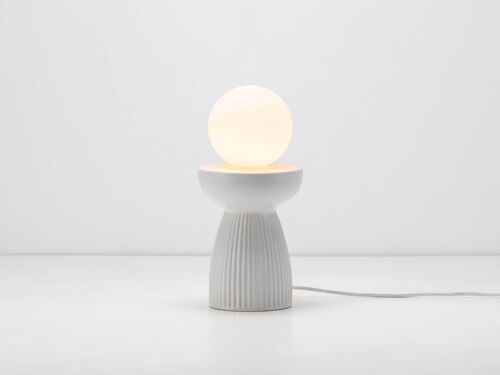 Sandshell Ribbed Ceramic Table Lamp