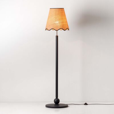 Turned Wooden Floor Lamp