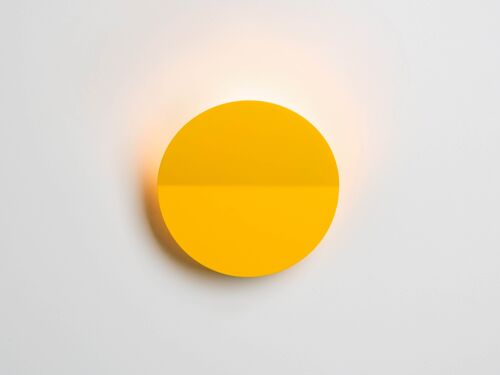 Yellow Round Diffuser Wall Light