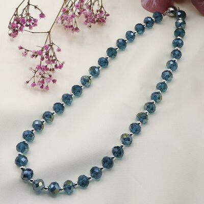 Necklace Melania blue zircon
