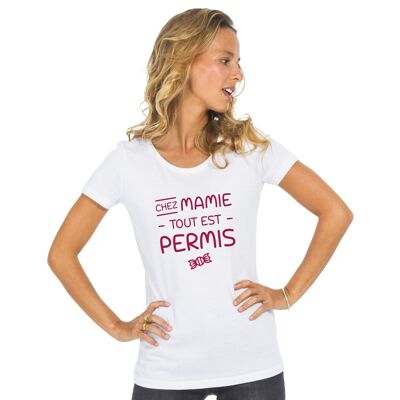 Tshirt blanc chez mamie tout est permis