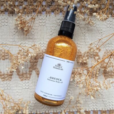 Aurora Gold Shimmer Oil, 100ml Bottle