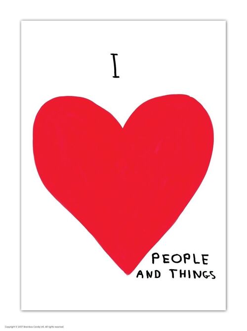 Postcard - Funny A6 Print - I Love People