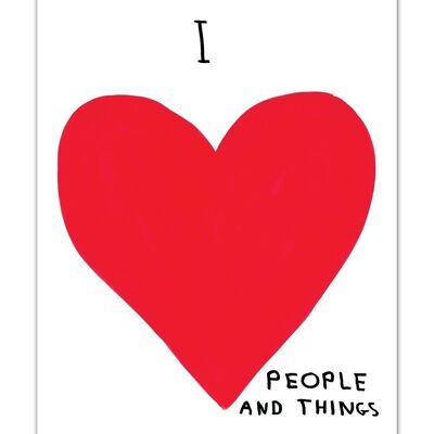 Postcard - Funny A6 Print - I Love People