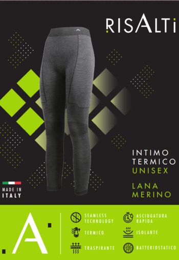 Legging unisexe en laine mérinos LANA bleu foncé 3