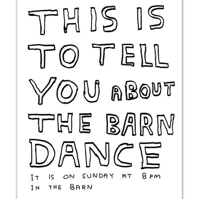 Cartolina - Divertente stampa A6 - Barn Dance