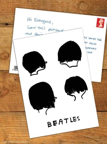 Carte postale - Impression A6 amusante - Beatles 4