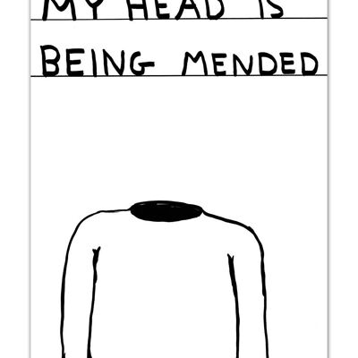 Postcard - Funny A6 Print - Head Is Being Mended