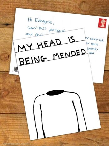 Carte postale - Funny A6 Print - Head Is Being Mended 2