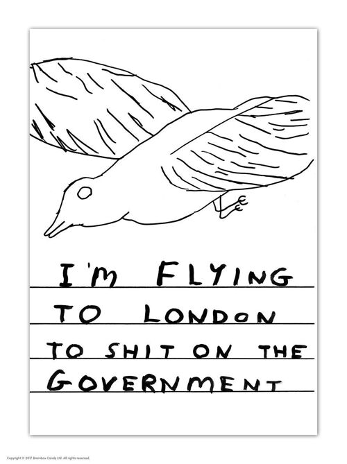 Postcard - Funny A6 Print - Shit On Government