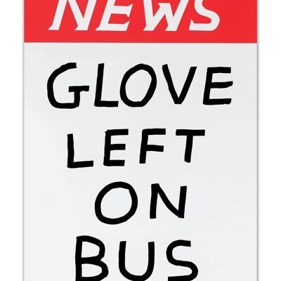 Cartolina - Divertente stampa A6 - Guanto lasciato sul bus