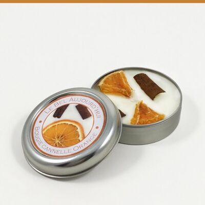 Metal candle 65g - Orange Cinnamon scent