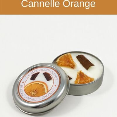 Bougie métal 65g - Parfum Cannelle Orange