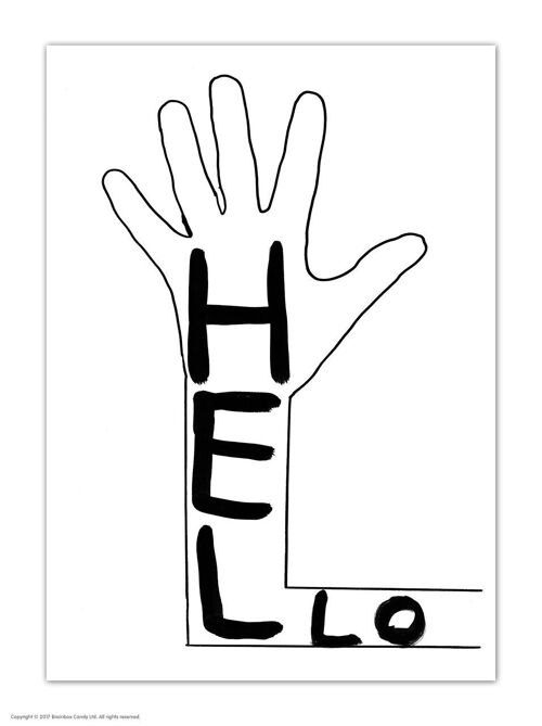 Postcard - Funny A6 Print - Hello