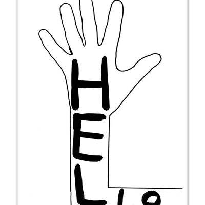 Postcard - Funny A6 Print - Hello