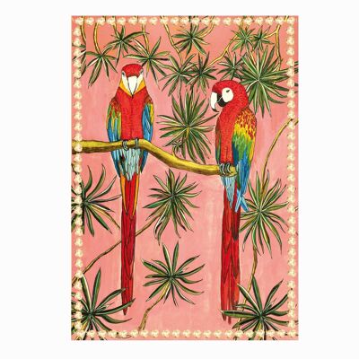 Parrots And Plants Card