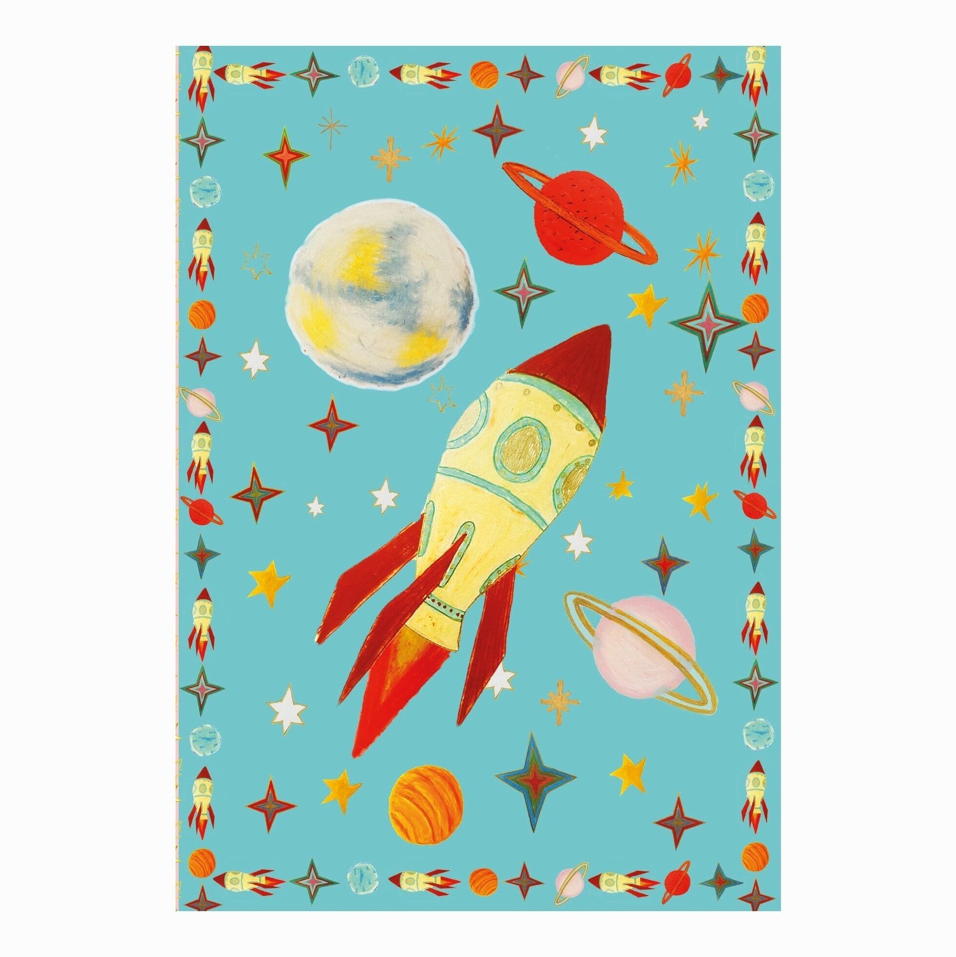 Tarjeta del mundo espacial