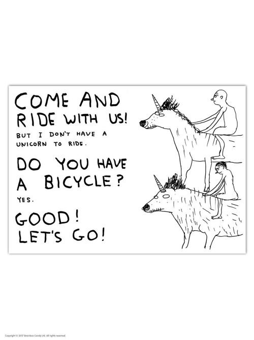 Postcard - Funny A6 Print - Ride WIth Us