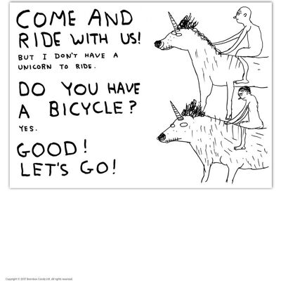 Carte postale - Funny A6 Print - Ride With Us