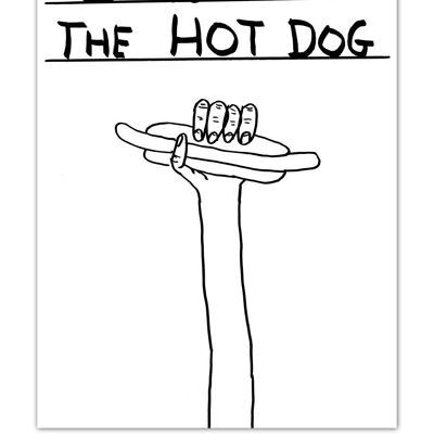 Postkarte - Lustiger A6-Druck - Show Me Hot Dog