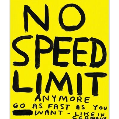 Postcard - Funny A6 Print - No Speed Limit
