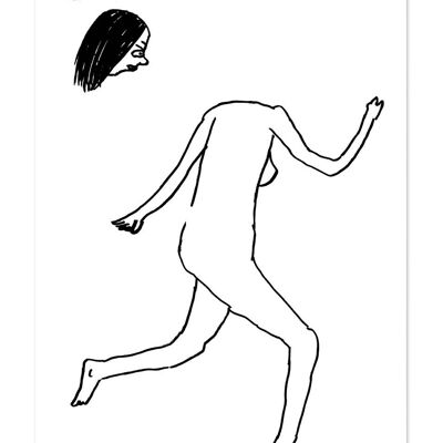 Postcard - Funny A6 Print - Running Too Fast