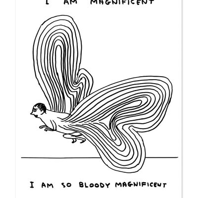 Postcard - Funny A6 Print - I Am Magnificent