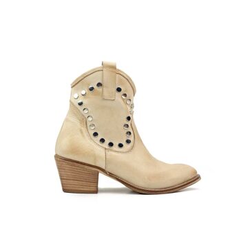 Bottines Style Texan Victoria de Couleur Taupe 1